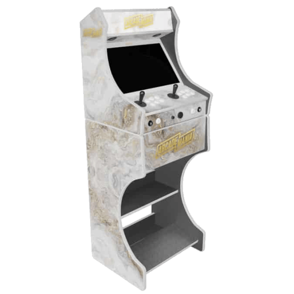 Arcade Machine With White Marble Artwork