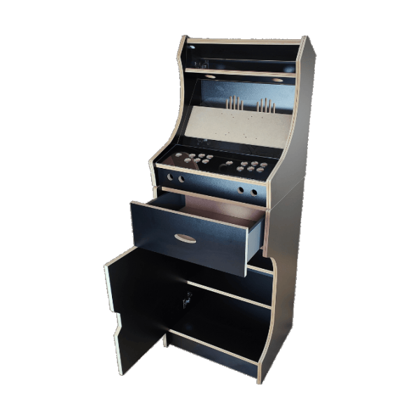 Full Flat Pack Cabinet With Open Drawers Facing Left
