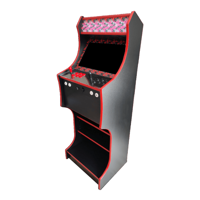 Red Camo Arcade Machine From The Left