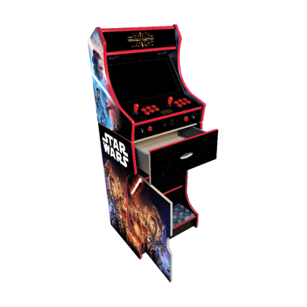 Star Wars Arcade Machine With Drawers Open Facing Right