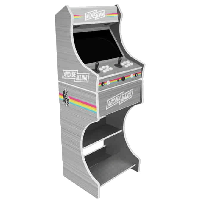 Grey wood arcade machine