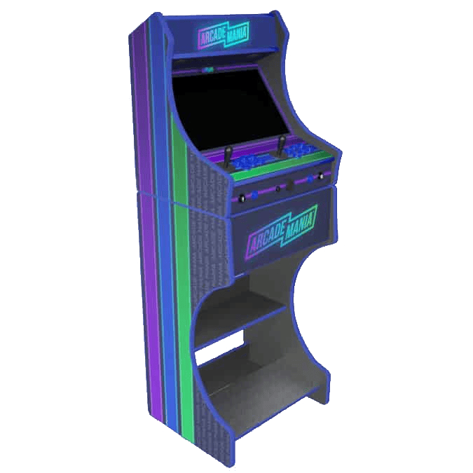 Arcade Machine with retro lines artwork