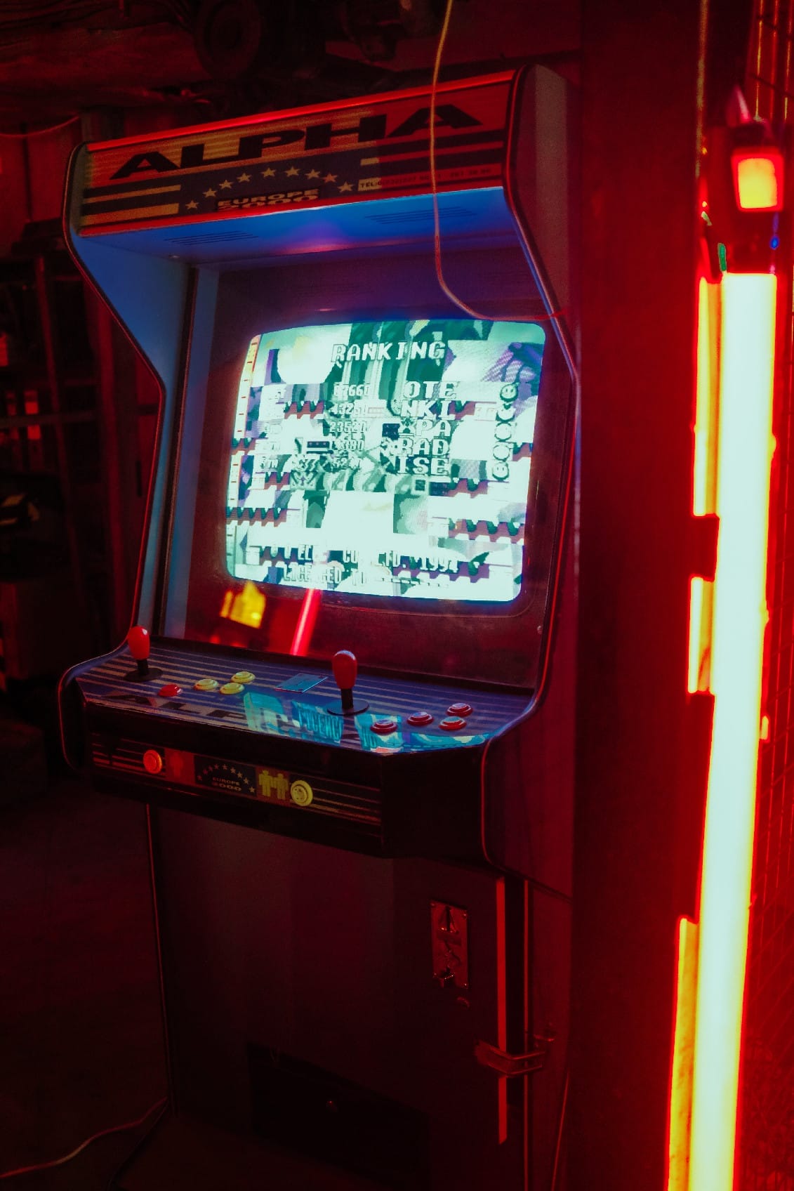 Old arcade machine